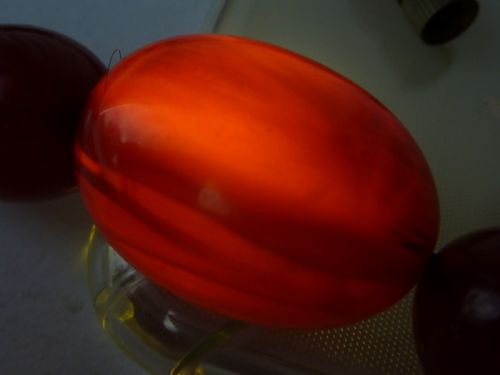 BAKELITE FAUX CHERRY RED AMBER CLOUDY BEAD NECKLACE 57 GRAMS - ADDITIONAL PHOTO 8