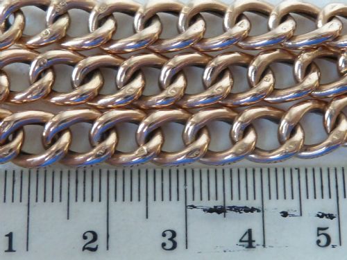 105G SOLID 9 CARAT GOLD CHAIN BRACELET CURB LINK - ADDITIONAL PHOTO 5