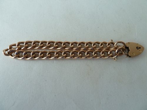 105G SOLID 9 CARAT GOLD CHAIN BRACELET CURB LINK - ADDITIONAL PHOTO 7