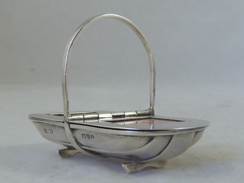 NOVELTY GARDEN TRUG DOUBLE POSTAGE STAMP CASE BOX 1910 STERLING SILVER - ADDITIONAL PHOTO 9