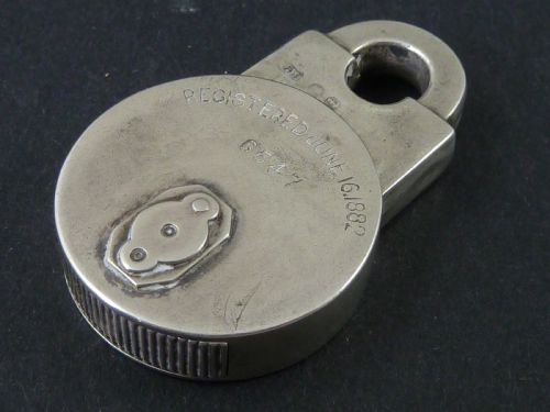 1881 vesta case solid silver novelty padlock match hallmarked birmingham sterling box cotterell victorian - CATEGORY: ANTIQUE SILVER - DATED 1880