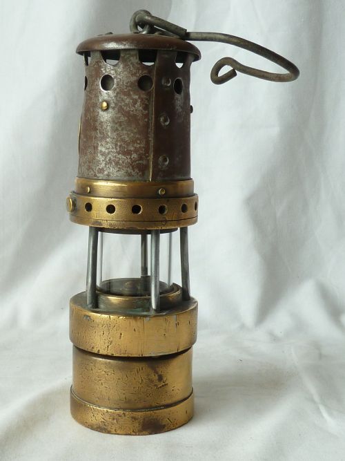E THOMAS AND WILLIAMS MIDGET MINERS GAS TESTING LAMP BRASS ETW - ADDITIONAL PHOTO 2
