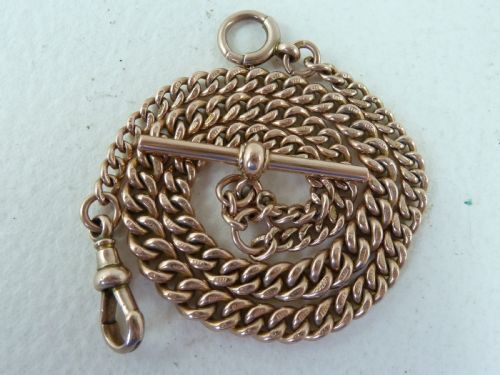 1920 16 407MM 367G SOLID 9 CARAT GOLD DOUBLE ALBERT GRADUATED POCKET WATCH CHAIN NECKLACE - ADDITIONAL PHOTO 3