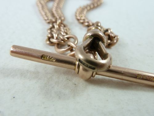 1920 16 407MM 367G SOLID 9 CARAT GOLD DOUBLE ALBERT GRADUATED POCKET WATCH CHAIN NECKLACE - ADDITIONAL PHOTO 5