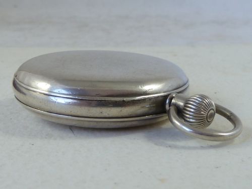 J W BENSON SOLID SILVER SWISS HALF HUNTER POCKET WATCH LONDON 1938 CASE - ADDITIONAL PHOTO 5