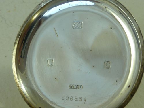 J W BENSON SOLID SILVER SWISS HALF HUNTER POCKET WATCH LONDON 1938 CASE - ADDITIONAL PHOTO 6