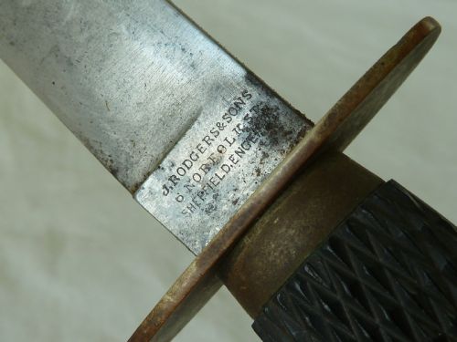 VICTORIAN SHEFFIELD SHEATH KNIFE HUNTING J RODGERS SONS 6 NORFOLK STREET HOOF - ADDITIONAL PHOTO 6
