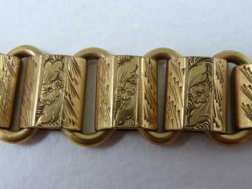 VICTORIAN GILT METAL LOCKET COLLAR BOOK CHAIN PHOTO LOCKET NECKLACE GOLD PLATED - ADDITIONAL PHOTO 8