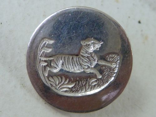 64 INTAGLIO TIGER SILVER PLATED LIVERY BUTTONS FIRMIN LONDON SEAL - ADDITIONAL PHOTO 4