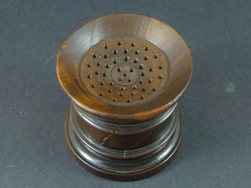 GEORGIAN POUNCE POT SANDER LIGNUM VITAE TREEN ENGLISH - ADDITIONAL PHOTO 2