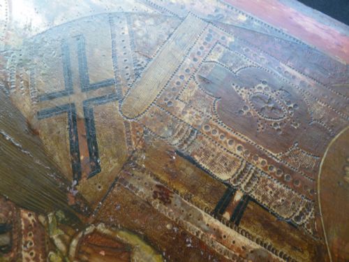 ORTHODOX ICON HAND PAINTED WOOD PANEL GREEK RUSSIAN - ADDITIONAL PHOTO 3