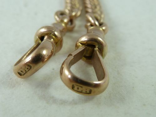 1900 17 433MM 378G SOLID 9 CARAT GOLD DOUBLE ALBERT POCKET WATCH CHAIN NECKLACE - ADDITIONAL PHOTO 8