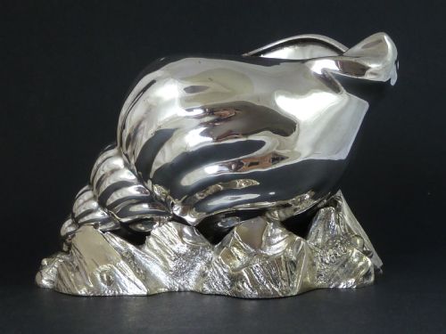 victorian spoon warmer silver plate whelk shell novelty atkin brothers sheffield epns - CATEGORY: ANTIQUE SILVER - DATED 1870