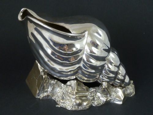 VICTORIAN SPOON WARMER SILVER PLATE WHELK SHELL NOVELTY ATKIN BROTHERS SHEFFIELD EPNS - ADDITIONAL PHOTO 3