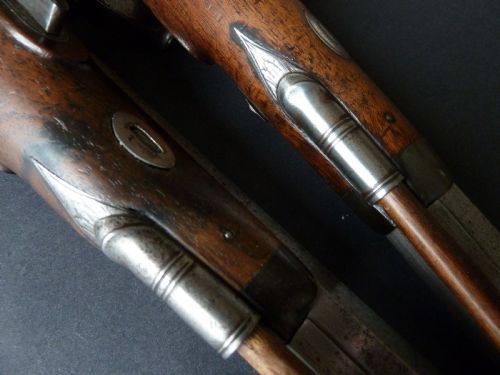 PAIR OFFICERS PISTOLS WHEELER LONDON FLINTLOCK DUELLING GUNS - ADDITIONAL PHOTO 8