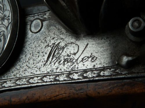PAIR OFFICERS PISTOLS WHEELER LONDON FLINTLOCK DUELLING GUNS - ADDITIONAL PHOTO 11