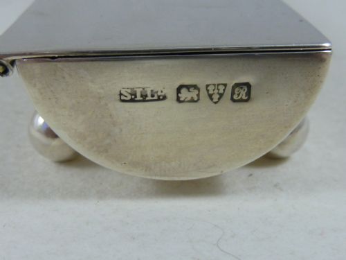 QUADRUPLE POSTAGE STAMP CASE BOX 1917 STERLING SILVER TROUGH - ADDITIONAL PHOTO 3