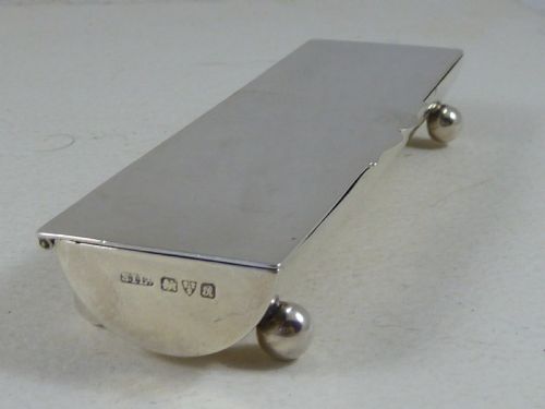 QUADRUPLE POSTAGE STAMP CASE BOX 1917 STERLING SILVER TROUGH - ADDITIONAL PHOTO 6