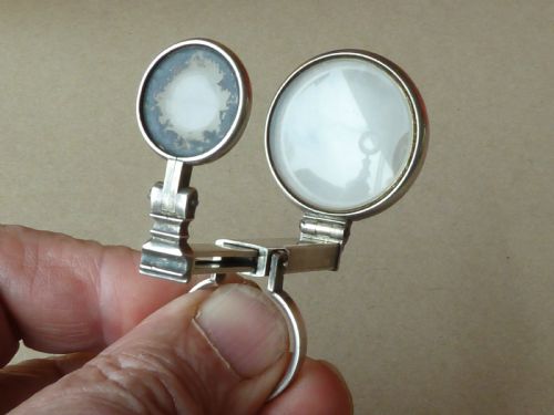 SOLID SILVER POCKET TELESCOPE MAGNIFIER FOLDING STERLING - ADDITIONAL PHOTO 3