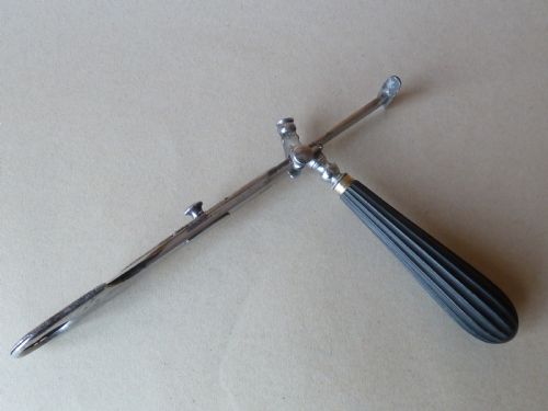 mackenzies tonsillectomy tonsillotome maw london ebony handle - CATEGORY: ANTIQUE MISCELLANEOUS - DATED 1860