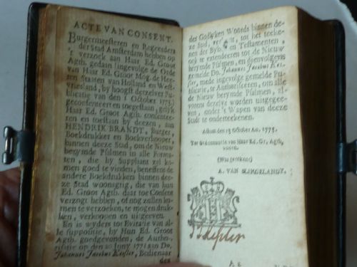 MINIATURE BIBLE DUTCH HET BOEK DER PSALMEN AMSTERDAM 1777 PSALMS BOOK - ADDITIONAL PHOTO 5