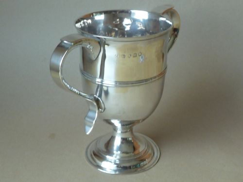 SILVER LOVING CUP 1807 LONDON PETER WILLIAM BATEMAN HALLMARKED STERLING TWIN HANDLE GEORGIAN - ADDITIONAL PHOTO 4