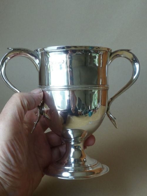 SILVER LOVING CUP 1807 LONDON PETER WILLIAM BATEMAN HALLMARKED STERLING TWIN HANDLE GEORGIAN - ADDITIONAL PHOTO 7