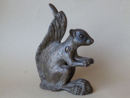 english squirrel nutcracker cast iron figural novelty - CATEGORY: ANTIQUE METAL - DATED 1920