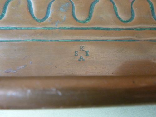 KSIA REPOUSSE COPPER RECTANGULAR TRAY KESWICK SCHOOL INDUSTRIAL ARTS CRAFTS - ADDITIONAL PHOTO 2