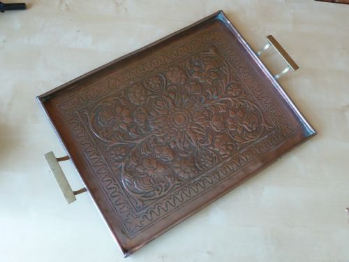 KSIA REPOUSSE COPPER RECTANGULAR TRAY KESWICK SCHOOL INDUSTRIAL ARTS CRAFTS - ADDITIONAL PHOTO 3