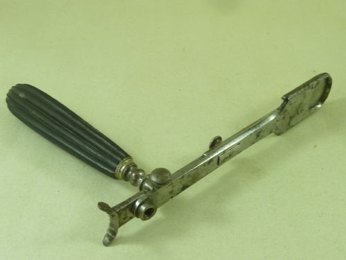 MACKENZIES TONSILLOTOME TONSIL GUILLOTINE MARKED GARDNER EDINBURGH EBONY HANDLE TONSILLECTOMY - ADDITIONAL PHOTO 1