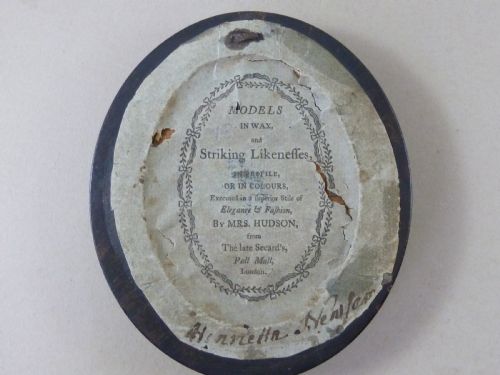 GLASS REVERSE PAINTED SILHOUETTE PORTRAIT MINIATURE MRS HUDSON PEAR WOOD OVAL FRAME GEORGIAN - ADDITIONAL PHOTO 3
