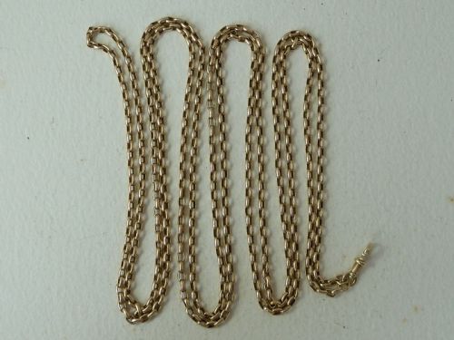 VICTORIAN 14 CARAT YELLOW GOLD LONG GUARD CHAIN 70 178CM 41 GRAMS MARKED CONNELL - ADDITIONAL PHOTO 1