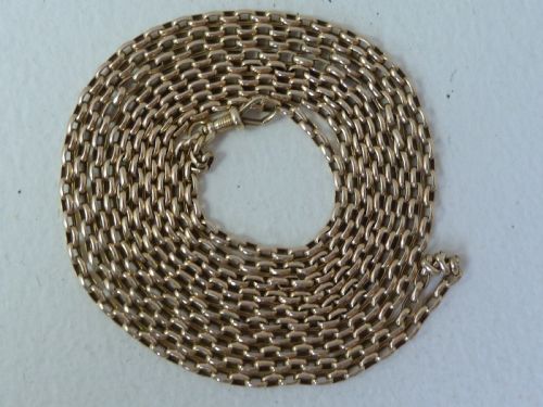 VICTORIAN 14 CARAT YELLOW GOLD LONG GUARD CHAIN 70 178CM 41 GRAMS MARKED CONNELL - ADDITIONAL PHOTO 2