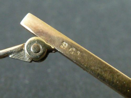 ROYAL NAVY GOLD ENAMEL SWEETHEART BROOCH STICK TIE PIN MARKED 9CT SOLID BOXED - ADDITIONAL PHOTO 4