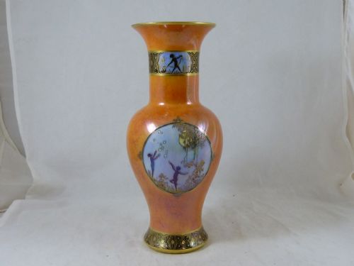 CARLTON WARE MOONLIGHT CAMEO LUSTRE VASE ART DECO - ADDITIONAL PHOTO 2