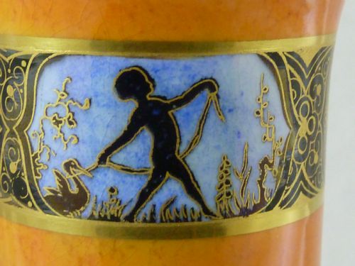 CARLTON WARE MOONLIGHT CAMEO LUSTRE VASE ART DECO - ADDITIONAL PHOTO 5