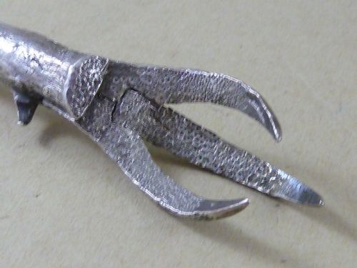 NOVELTY ARTICULATED EAGLE CLAW SUGAR TONGS HENRY STUART BROWN 1905 SILVER PAIR NIPS - ADDITIONAL PHOTO 5