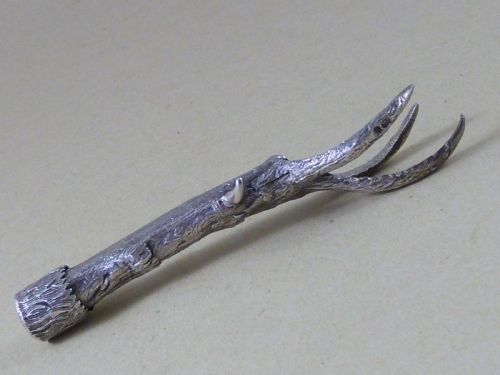 NOVELTY ARTICULATED EAGLE CLAW SUGAR TONGS HENRY STUART BROWN 1905 SILVER PAIR NIPS - ADDITIONAL PHOTO 6