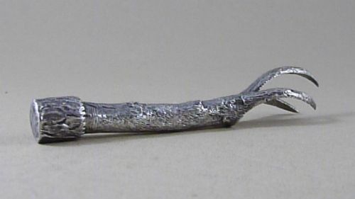 NOVELTY ARTICULATED EAGLE CLAW SUGAR TONGS HENRY STUART BROWN 1905 SILVER PAIR NIPS - ADDITIONAL PHOTO 7