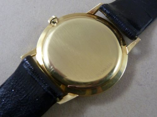 GIRARD PERREGAUX SOLID 18K GOLD GENTS WRIST WATCH 17 JEWEL INCABLOC SWISS WORKING - ADDITIONAL PHOTO 4