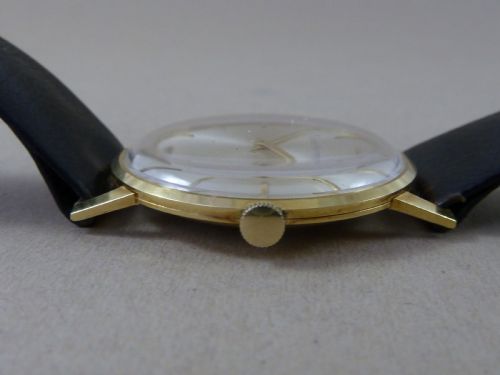 GIRARD PERREGAUX SOLID 18K GOLD GENTS WRIST WATCH 17 JEWEL INCABLOC SWISS WORKING - ADDITIONAL PHOTO 5