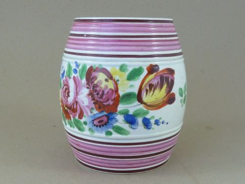 GEORGIAN CREAMWARE BARREL BRISTOL LOVE TOKEN POTTERY MINIATURE - ADDITIONAL PHOTO 3