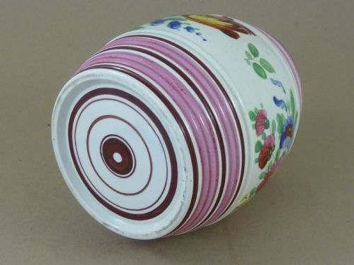 GEORGIAN CREAMWARE BARREL BRISTOL LOVE TOKEN POTTERY MINIATURE - ADDITIONAL PHOTO 5