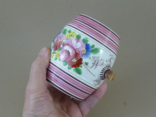 GEORGIAN CREAMWARE BARREL BRISTOL LOVE TOKEN POTTERY MINIATURE - ADDITIONAL PHOTO 7
