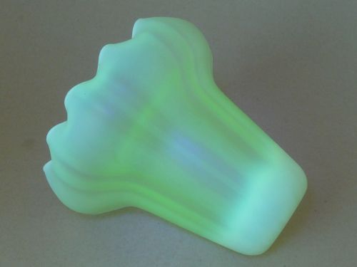 PAIR VASELINE LAMP SHADE ART NOUVEAU GLASS ELECTRIC FITTING CEILING LIGHT ANTIQUE BC B22 BULB - ADDITIONAL PHOTO 4
