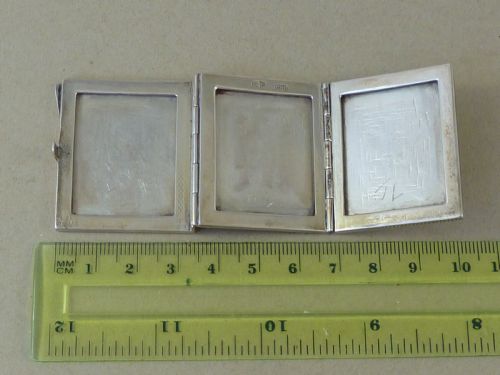 FRATELLI CACCHIONE STERLING SILVER PHOTO FRAME TRIPTYCH FOLDING TRIPLE MARKED 925 - ADDITIONAL PHOTO 5