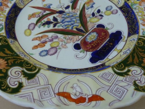 12 MASONS PATENT IRONSTONE CHINA DINNER PLATES SERVICE DISHES POTTERY JAPAN PATTERN ANTIQUE HIGGINBOTHAM IRISH - ADDITIONAL PHOTO 6