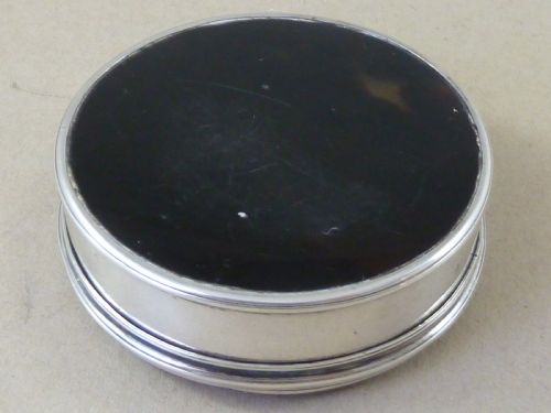 SILVER PIQUE FAUX TORTOISESHELL MOTHER OF PEARL PATCH BOX - ADDITIONAL PHOTO 1