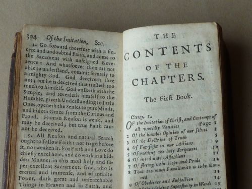1727 THE IMITATION OF JESUS CHRIST SELECT PIECES OF THE REVEREND AND PIOUS THOMAS DE KEMPIS BOOK - ADDITIONAL PHOTO 5